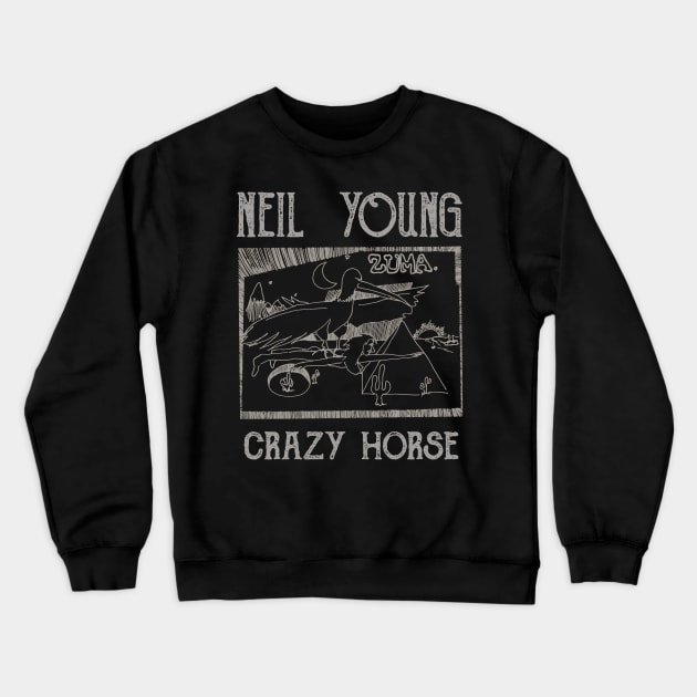 crazy horse neil Crewneck Sweatshirt by Boose creative